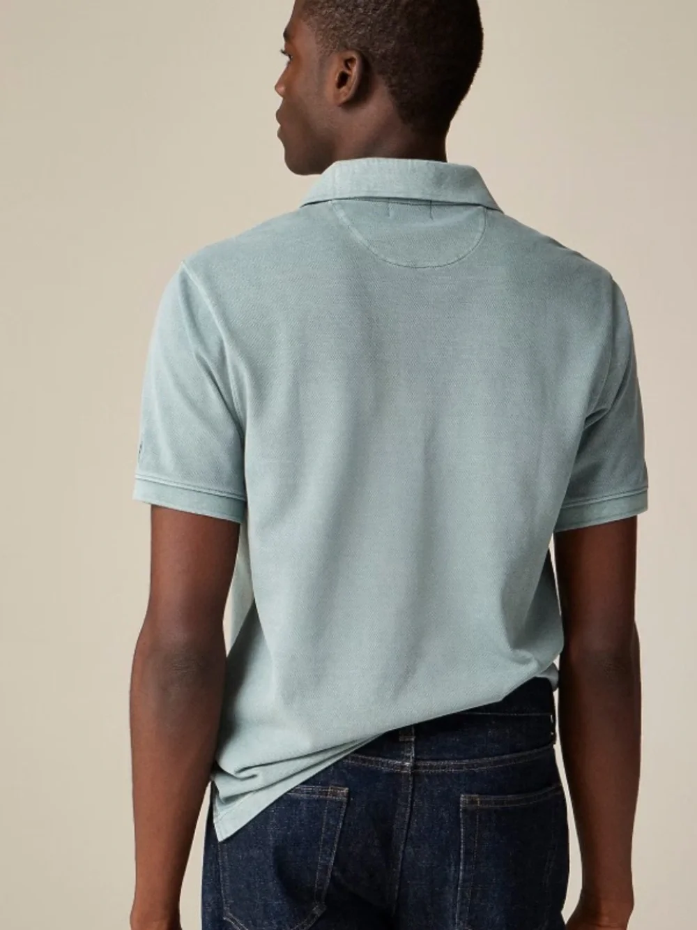 J crew Washed piqué polo shirt Graffiti Green
